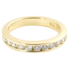 14 Karat Gelbgold Diamant-Hochzeitsring