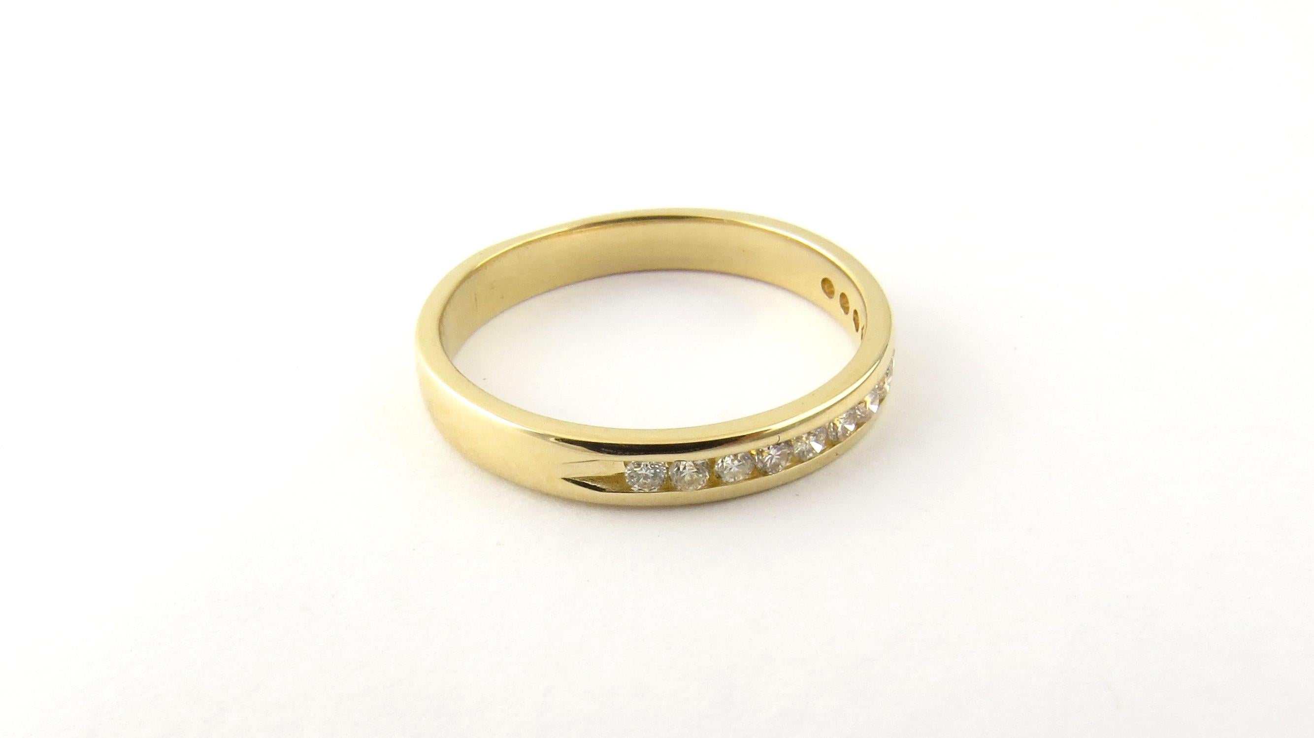 14 Karat Gelbgold Diamant-Hochzeitsring im Angebot 2