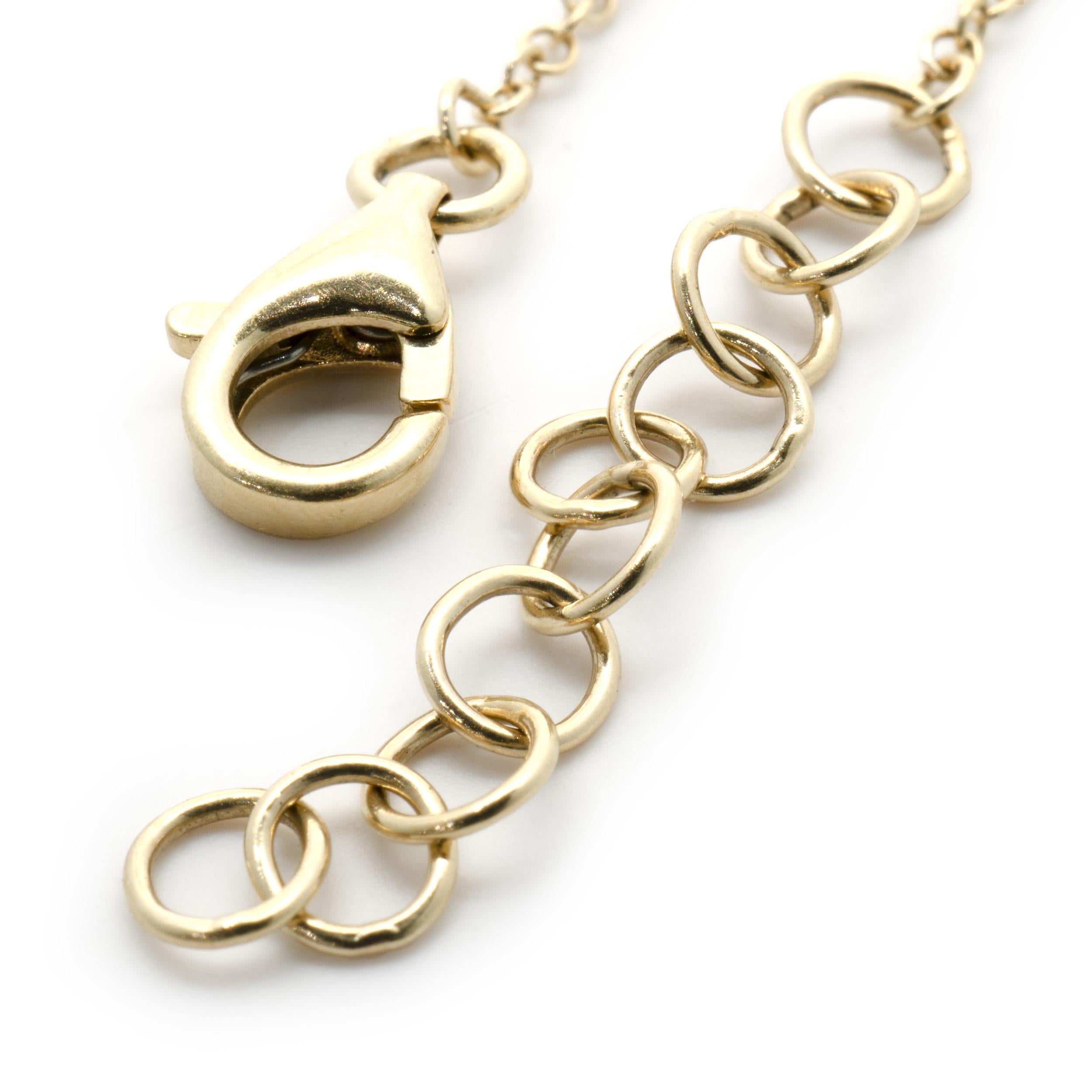 Round Cut 14 Karat Yellow Gold Diamonds By The Yard Bracelet