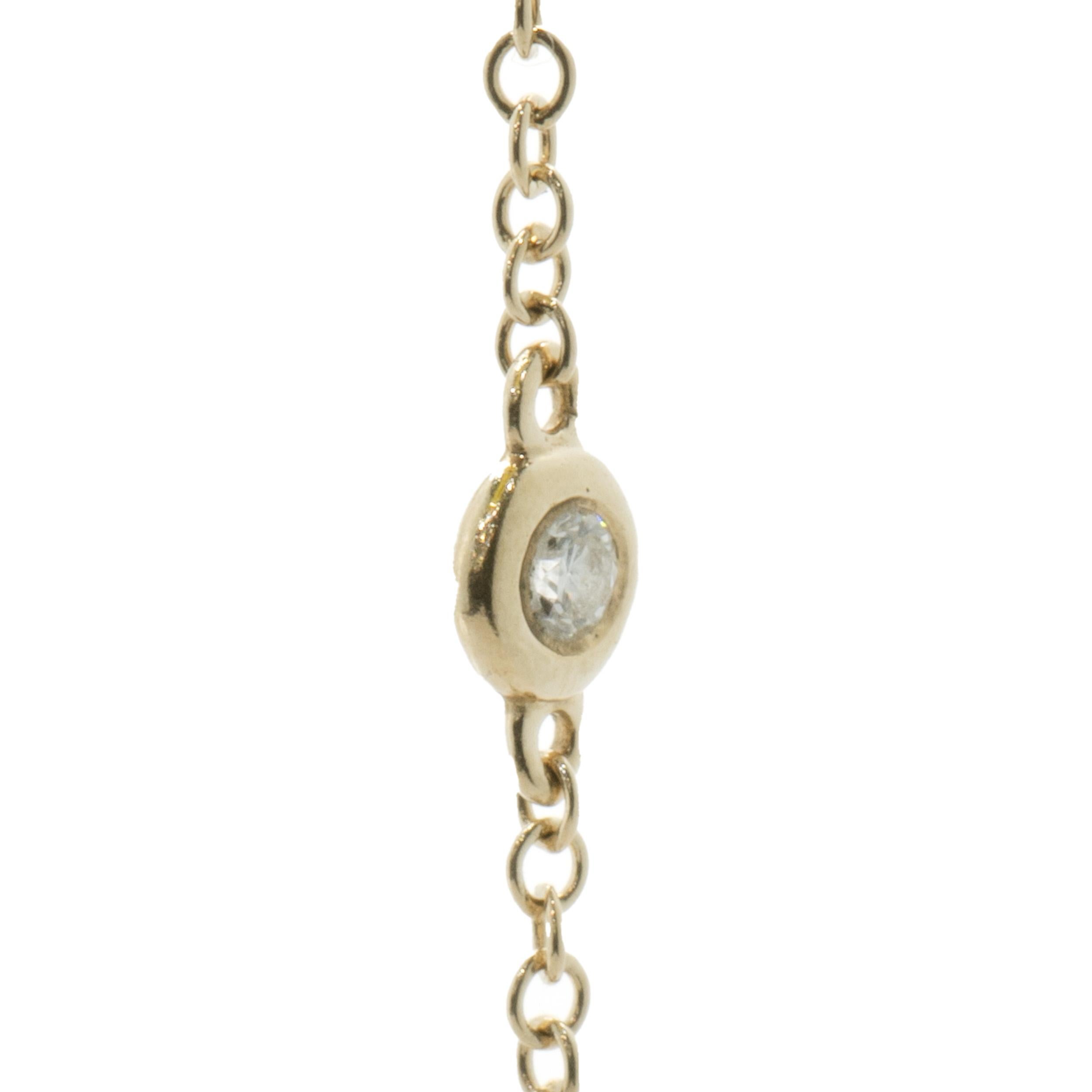 14 Karat Yellow Gold Diamonds By The Yard Bracelet In Excellent Condition In Scottsdale, AZ