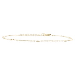 14 Karat Yellow Gold Diamonds By The Yard Bracelet