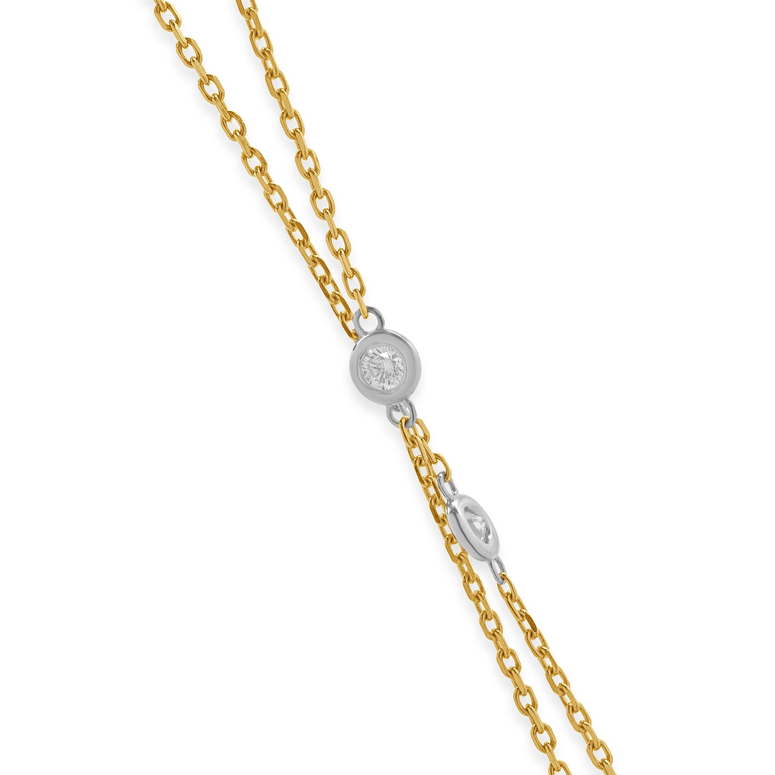 Collier en or jaune 14 carats avec diamants à l'unité Excellent état - En vente à Scottsdale, AZ