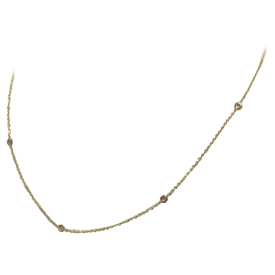 Collana in oro giallo 14 carati "Diamonds by the Yard