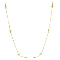 14 Karat Yellow Gold Diamonds by The Yard Necklace