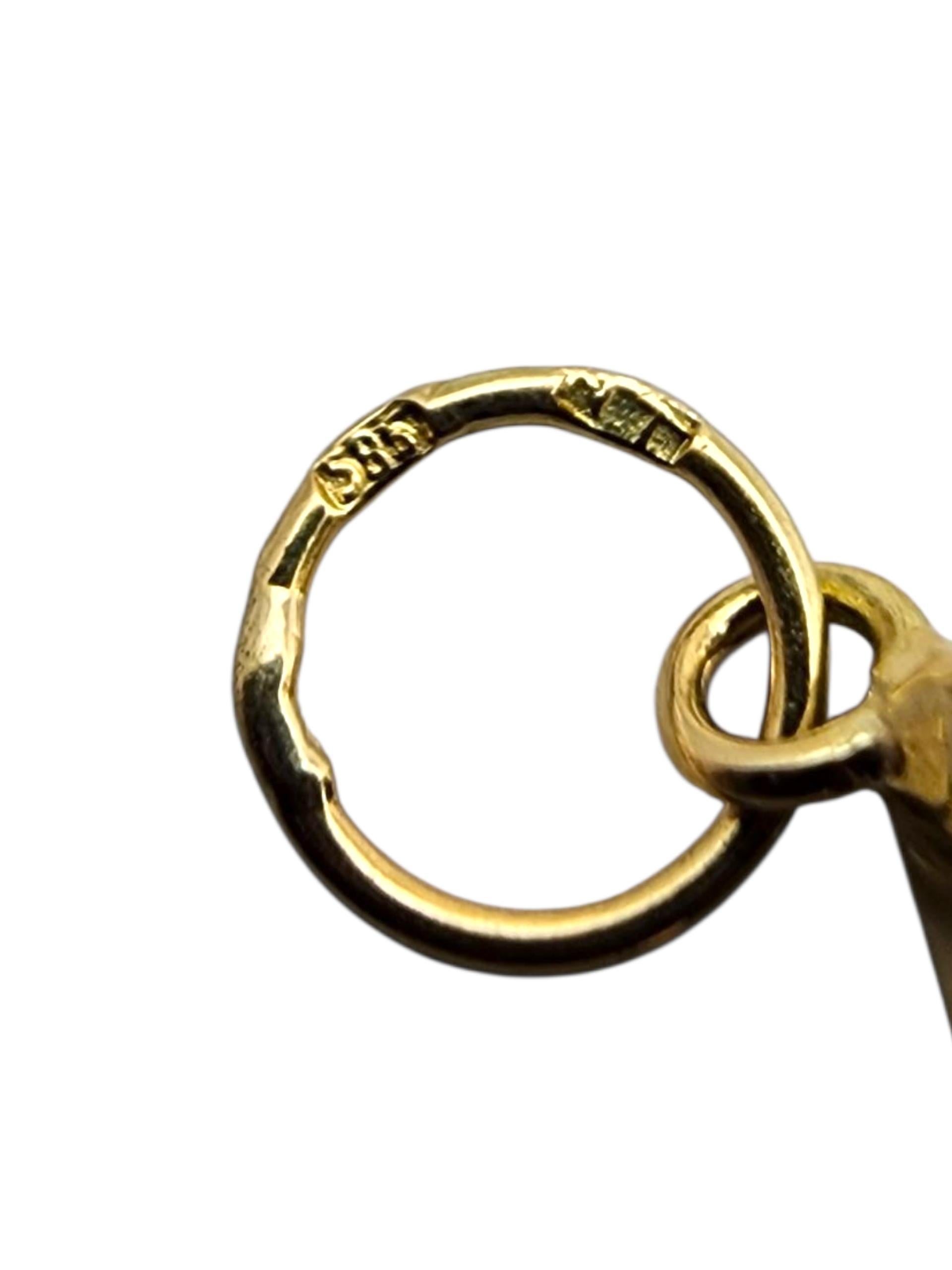 Charm de dé en or jaune 14 carats #23683 Pour femmes en vente