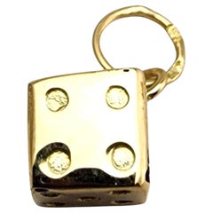 Vintage 14 Karat Yellow Gold Dice Charm #23683