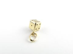 14 Karat Yellow Gold Dice Charm