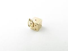 14 Karat Yellow Gold Dice Charm