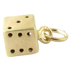14 Karat Yellow Gold Dice Charm
