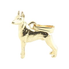 Vintage 14 Karat Yellow Gold Doberman Pinscher Dog Charm