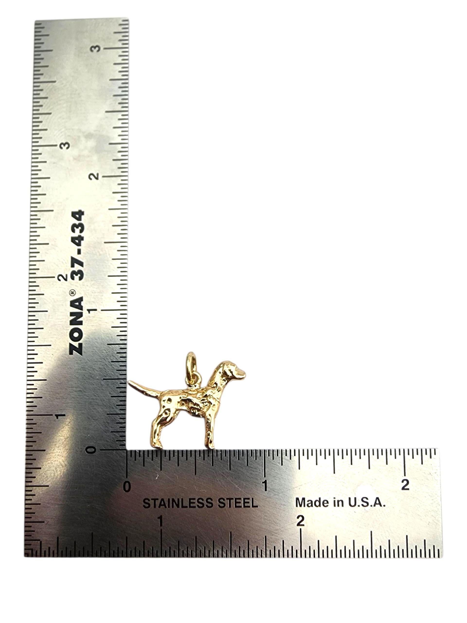 Charm en or jaune 14 carats pour chien #23581 en vente 3