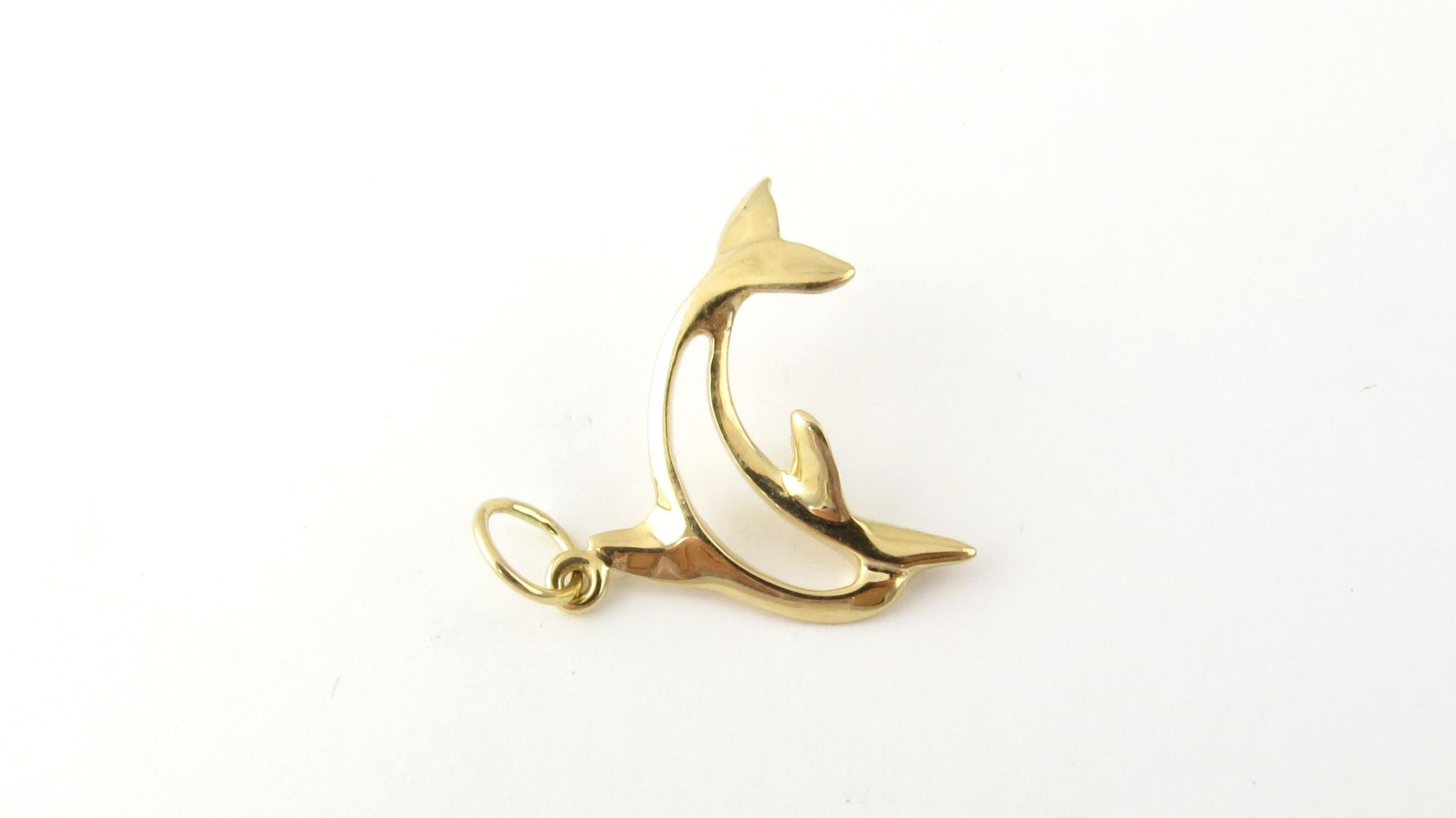 Vintage 14 Karat Yellow Gold Dolphin Charm

Dolphins have been a symbol of protection and good luck since ancient times.

This lovely charm features a beautiful dolphin meticulously detailed in an elegant open design.

Size: 22 mm x 22 mm (actual
