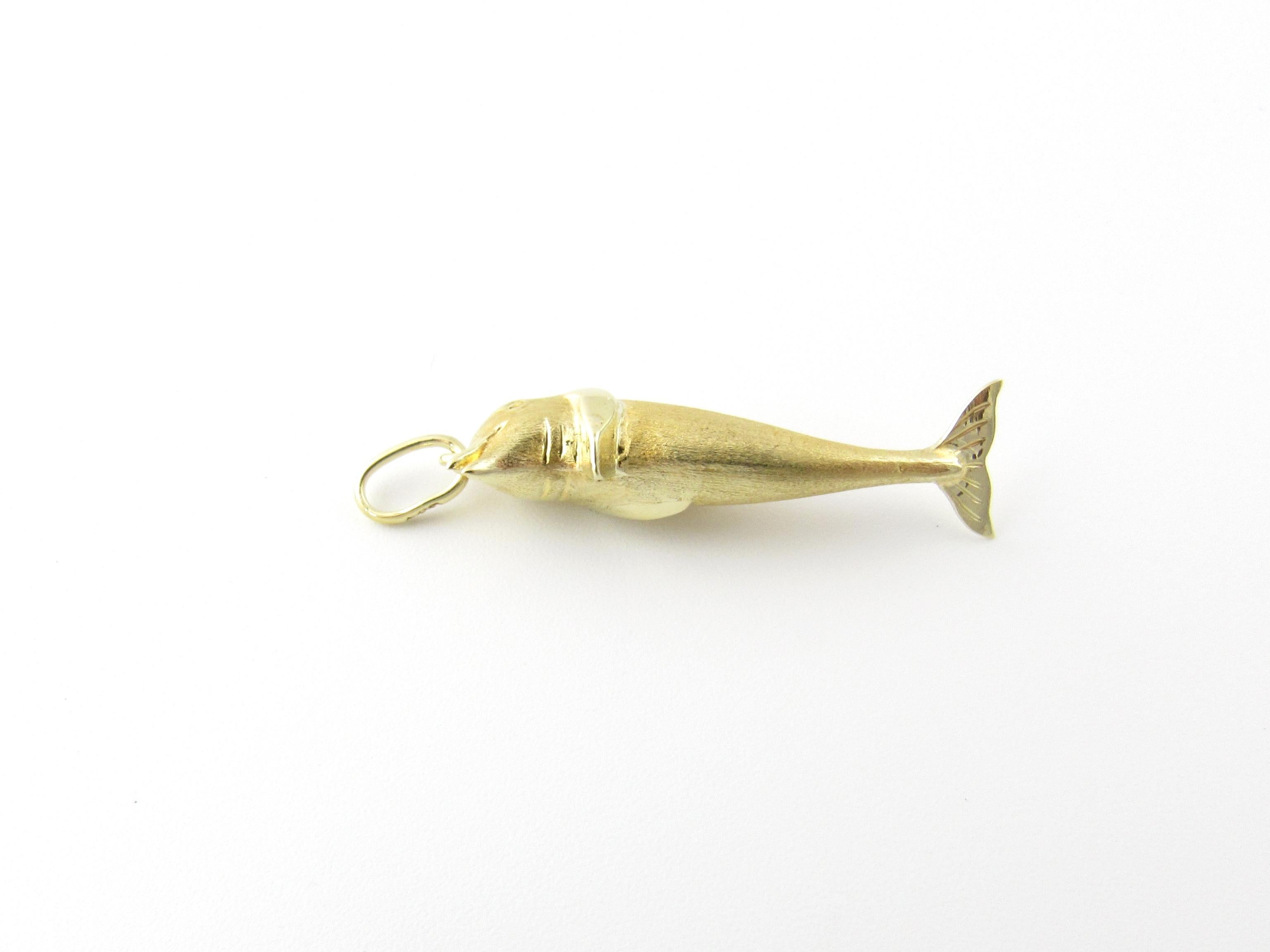 Women's 14 Karat Yellow Gold Dolphin Charm