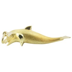 14 Karat Yellow Gold Dolphin Charm