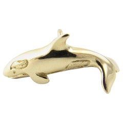 14 Karat Yellow Gold Dolphin Charm