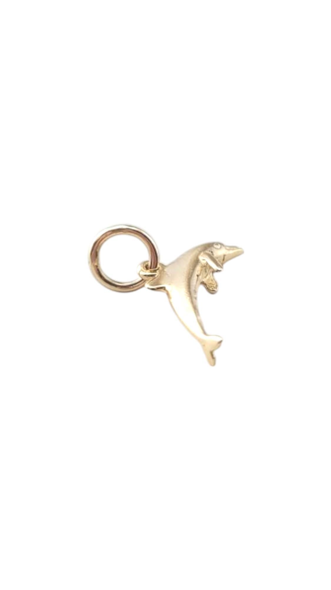 Pendentif en or jaune 14 carats avec breloque dauphin #20890 en vente 2