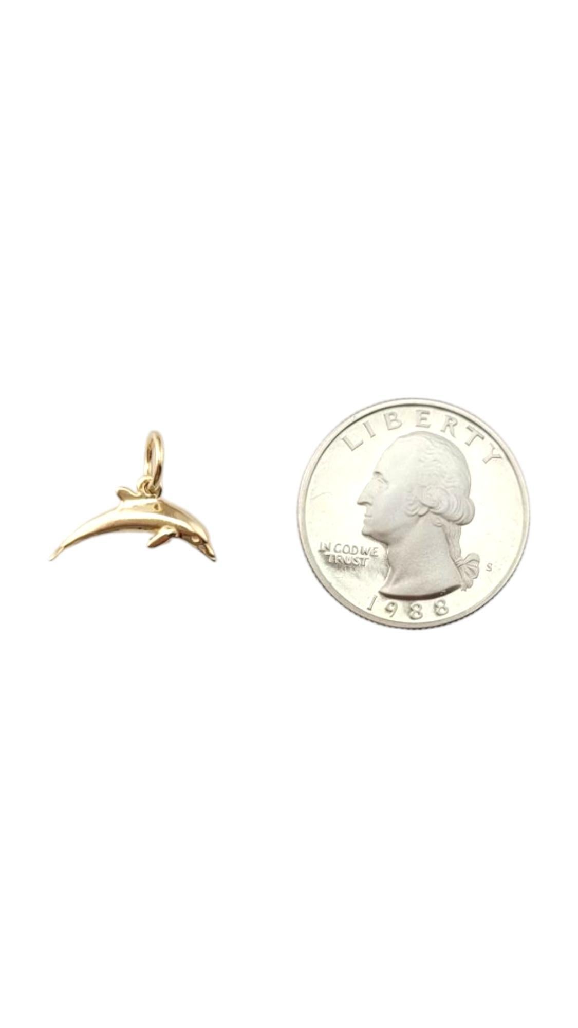 Pendentif en or jaune 14 carats avec breloque dauphin #20890 en vente 4
