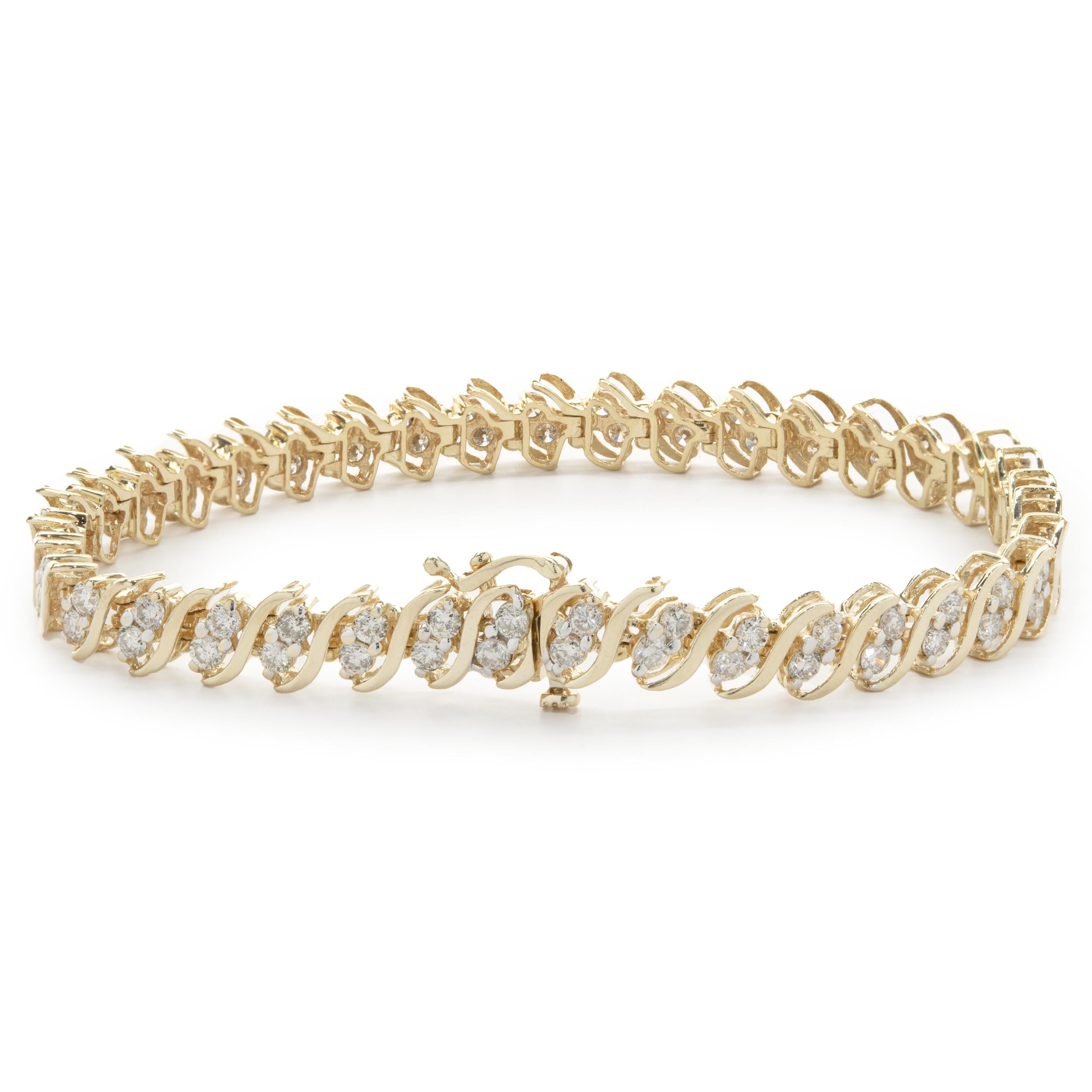 diamond s-link tennis bracelet