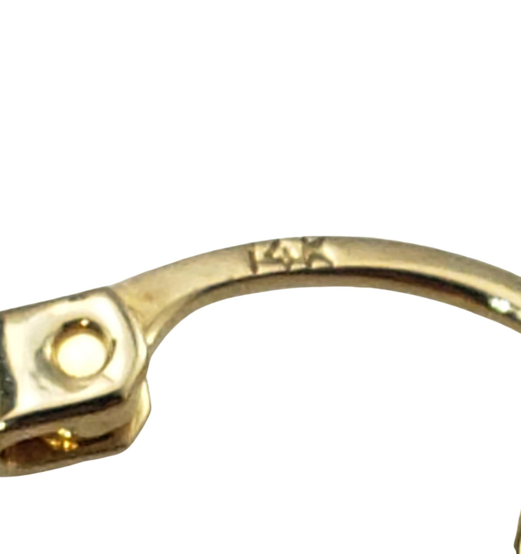 14 Karat Yellow Gold Double Hoop Earrings For Sale 4