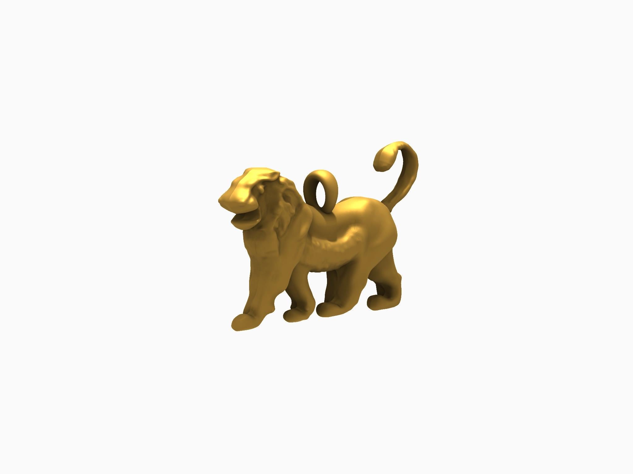 Tiffany Designer , Thomas Kurilla  created this exclusively for 1stdibs. 14 karat Yellow Gold double sided Persepolis Lion Pendant Necklace ,1 inch wide .I am a sculptor turned jewelry designer. This lion  has been the most fun in a while to sculpt.