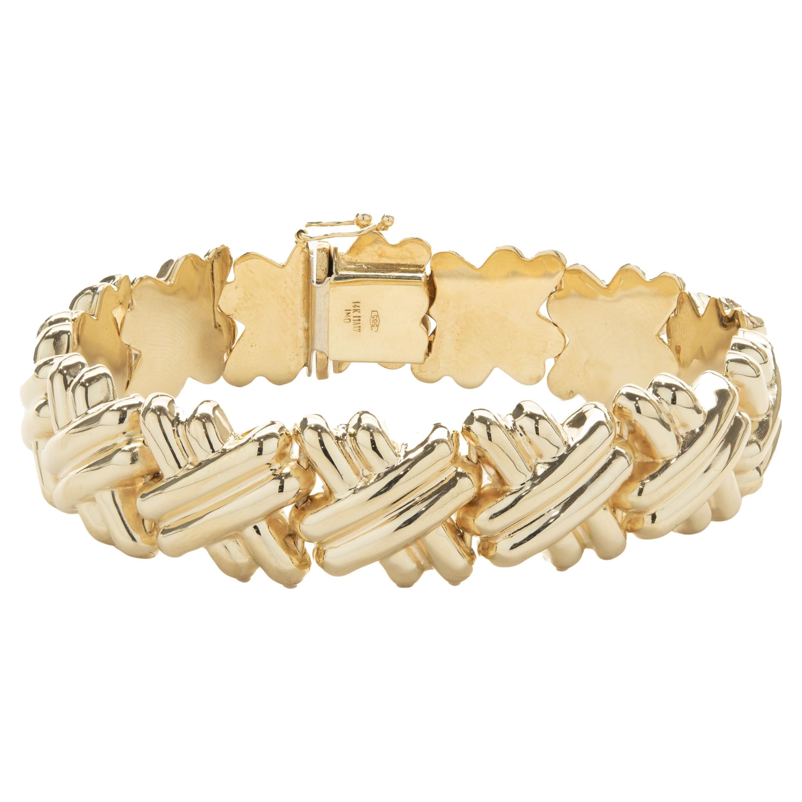 14 Karat Yellow Gold MultiStone Ankle Bracelet at 1stDibs 14 karat