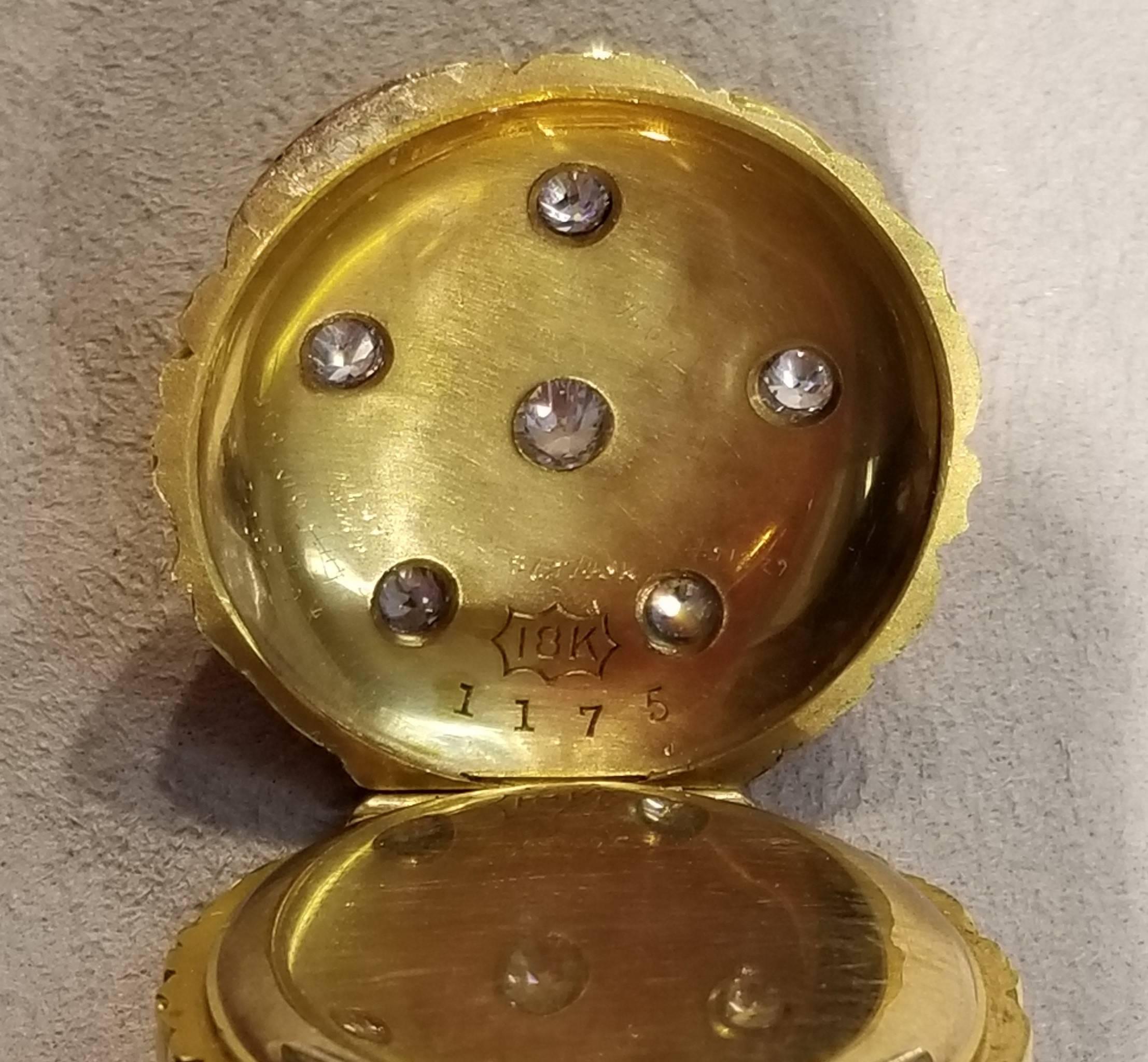 14 Karat Yellow Gold Dragon Lapel Pin with 18 Karat Yellow Gold Watch 6