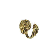 14 Karat Yellow Gold Dragon Ring Size 6 #18656