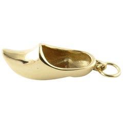 14 Karat Yellow Gold Dutch Wooden Shoe Charm