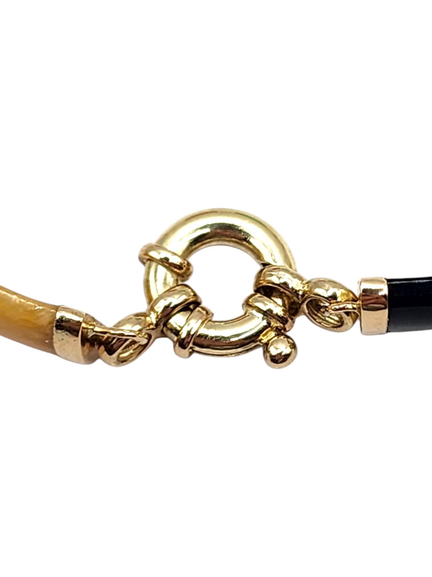 Bracelet en or jaune 14 carats teint en jade multicolore n° 20007 en vente 1