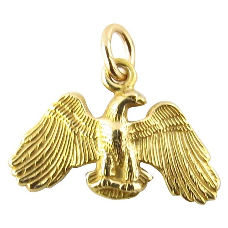 14 Karat Yellow Gold Eagle Charm at 1stDibs