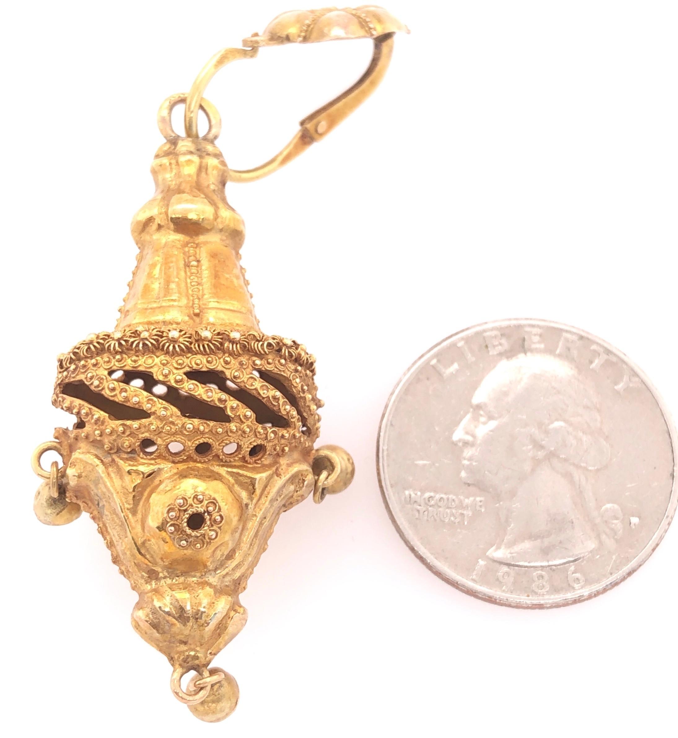 14 Karat Gelbgold Viktorianische Ohrringe des frühen 20. Jahrhunderts im Angebot 6