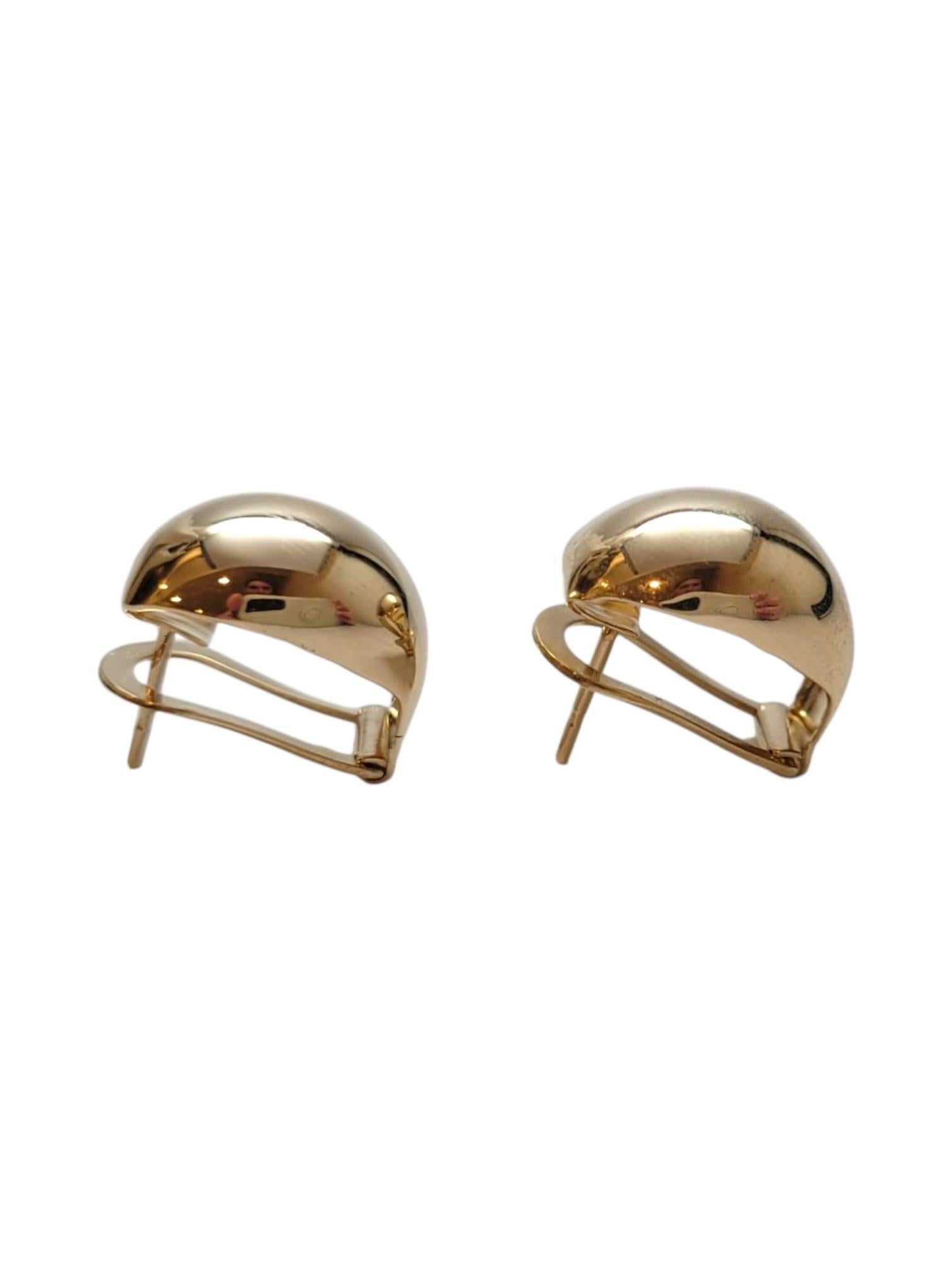 Women's 14 Karat Yellow Gold Earrings #21945 For Sale