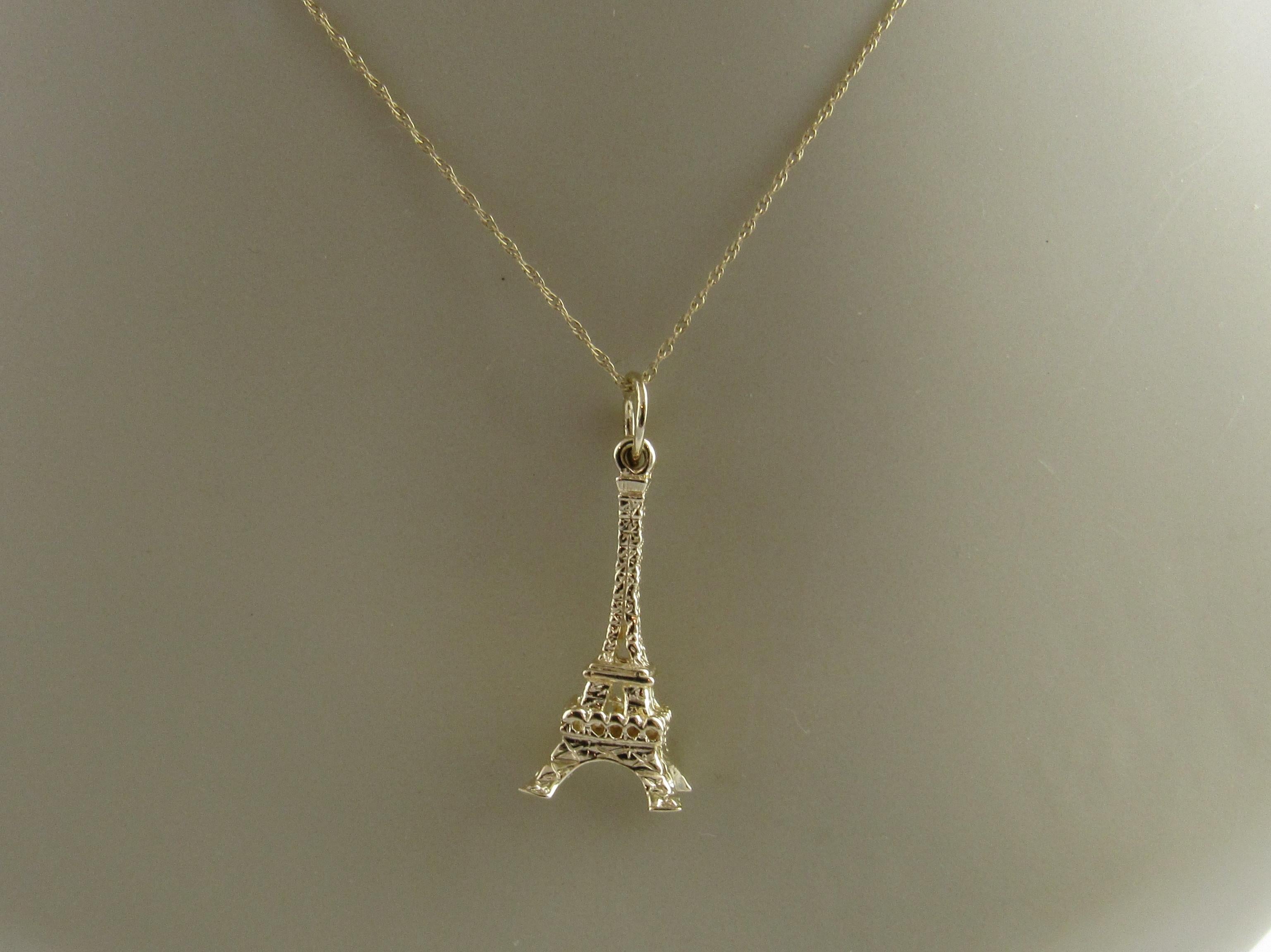 14 Karat Yellow Gold Eiffel Tower Charm 3