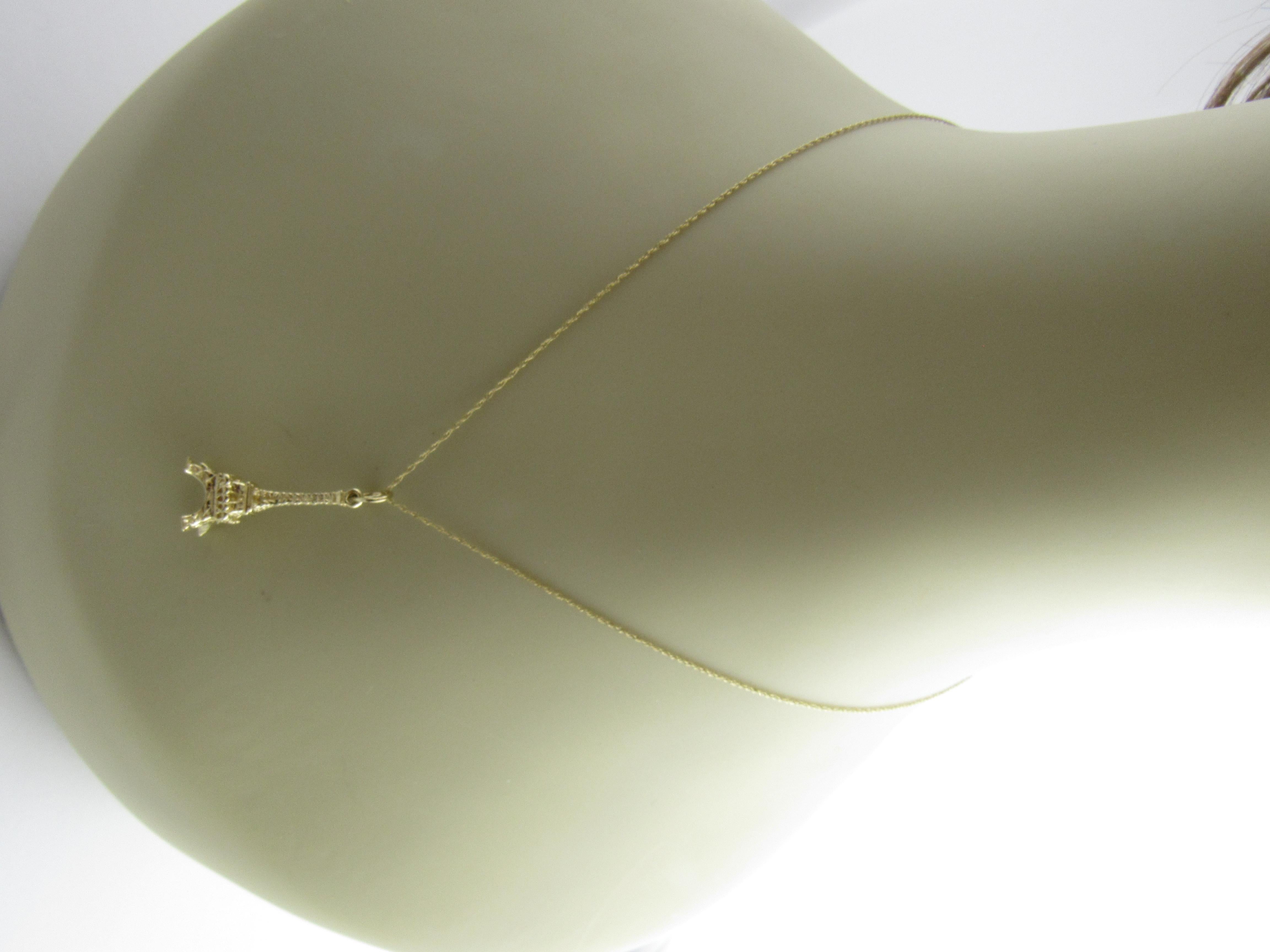 14 Karat Yellow Gold Eiffel Tower Charm 4
