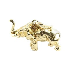 14 Karat Yellow Gold Elephant Charm