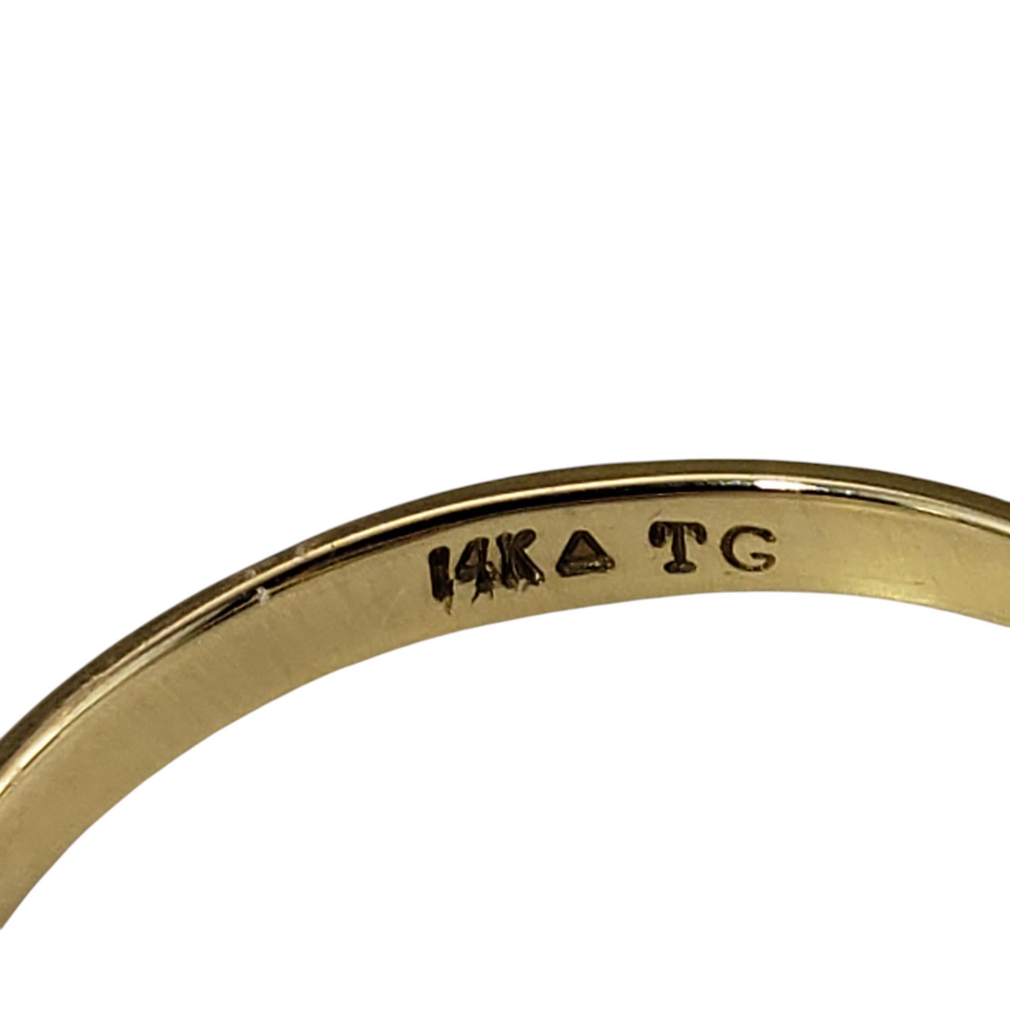 Women's 14 Karat Yellow Gold Emerald and Diamond Ring Size 7 #19916 For Sale