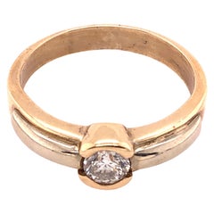 Anillo de compromiso de novia de oro amarillo de 14 quilates 0,50 peso total de diamantes