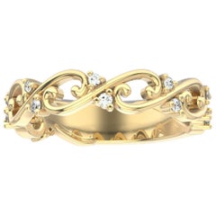 14 Karat Yellow Gold Entwine Diamond Ring '1/10 Carat'