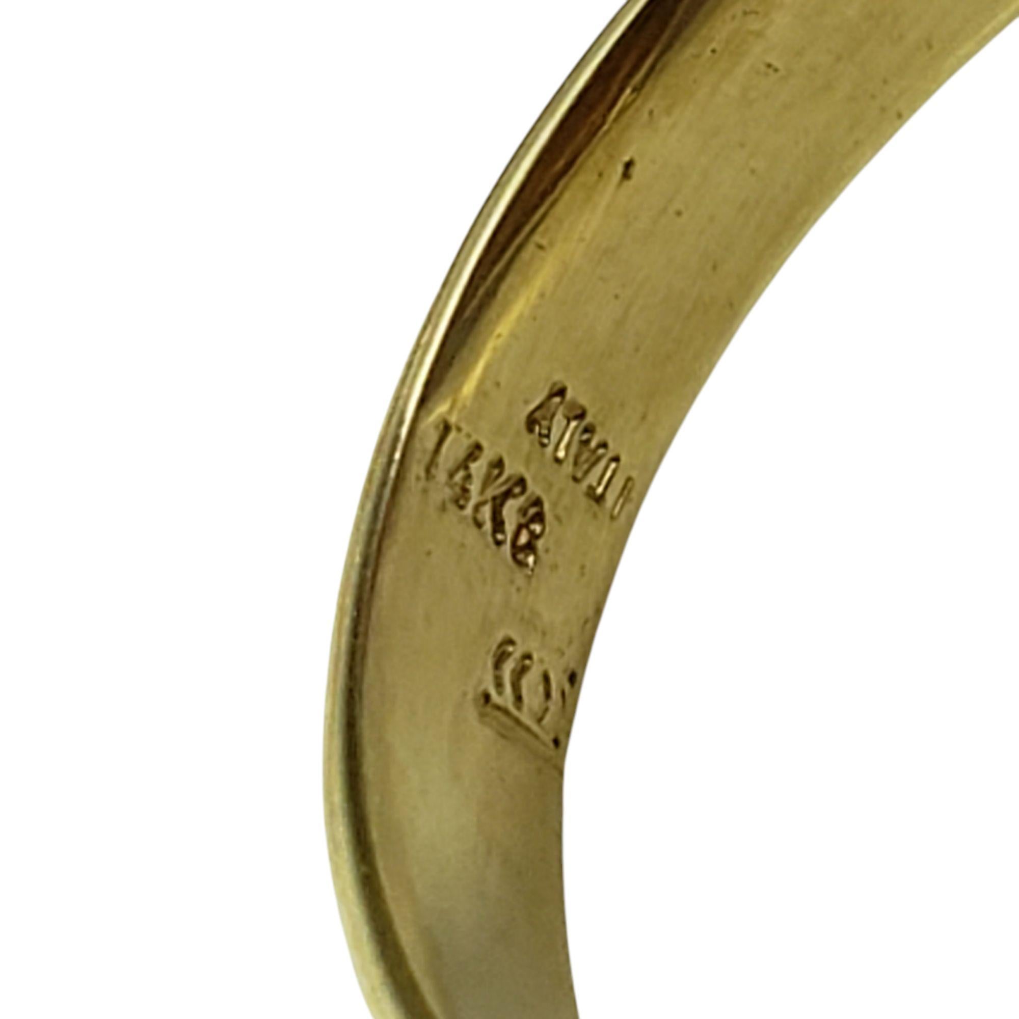 Bague camée en or jaune 14 carats avec verre gravé taille 9-9,25 n° 21605 en vente 2