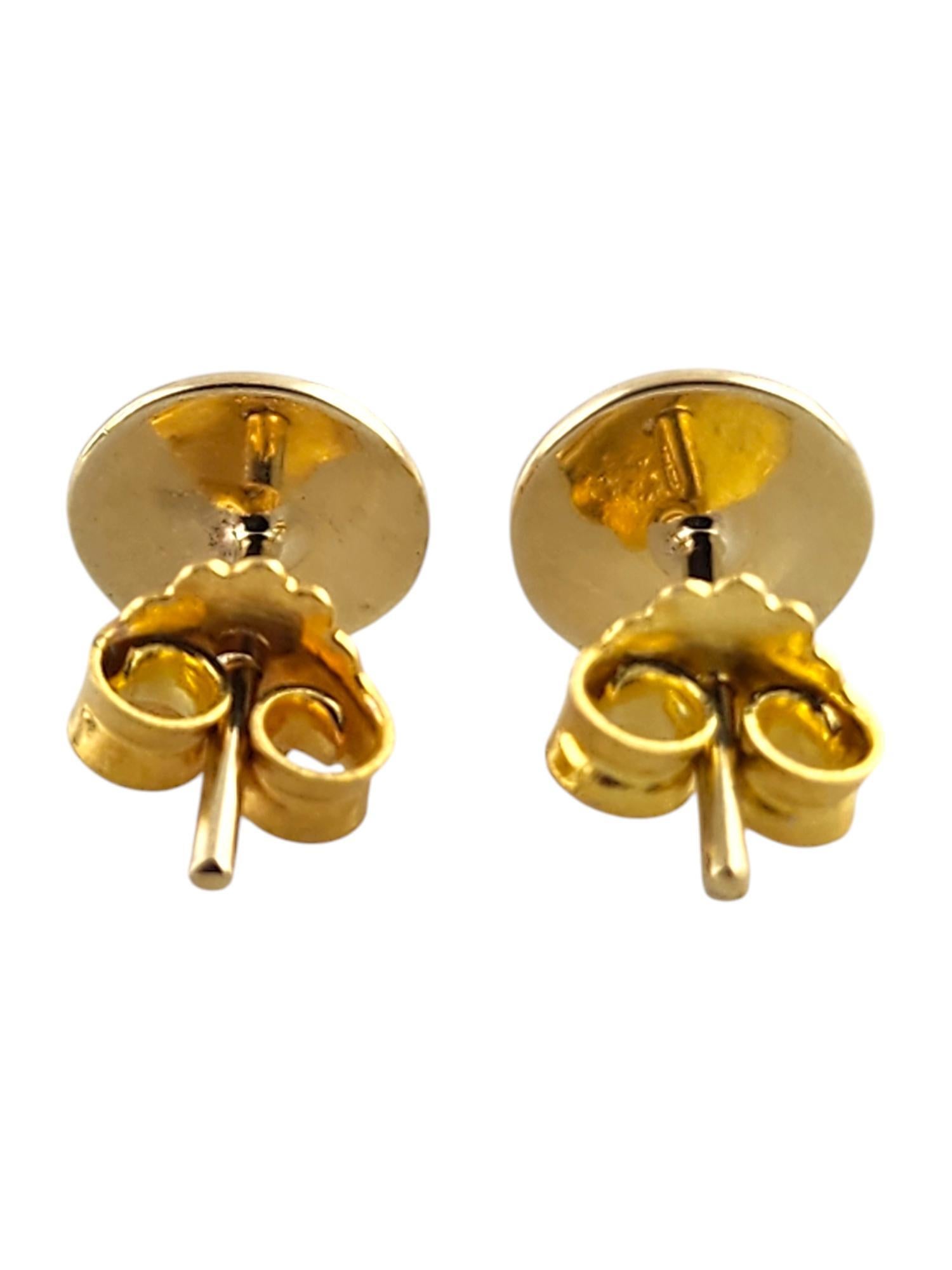 Donna 14 Karat Yellow Gold Evil Eye Stud Earrings #23415 in vendita