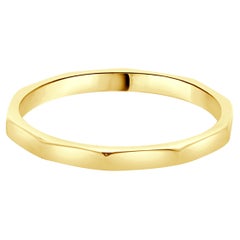 Anillo facetado de oro amarillo de 14 quilates