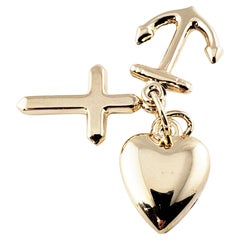 14 Karat Yellow Gold Faith, Hope and Charity Charm