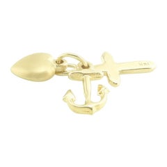 14 Karat Yellow Gold Faith, Hope and Charity Charm