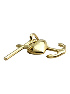 14 Karat Yellow Gold Faith, Hope And Love Charm #23694