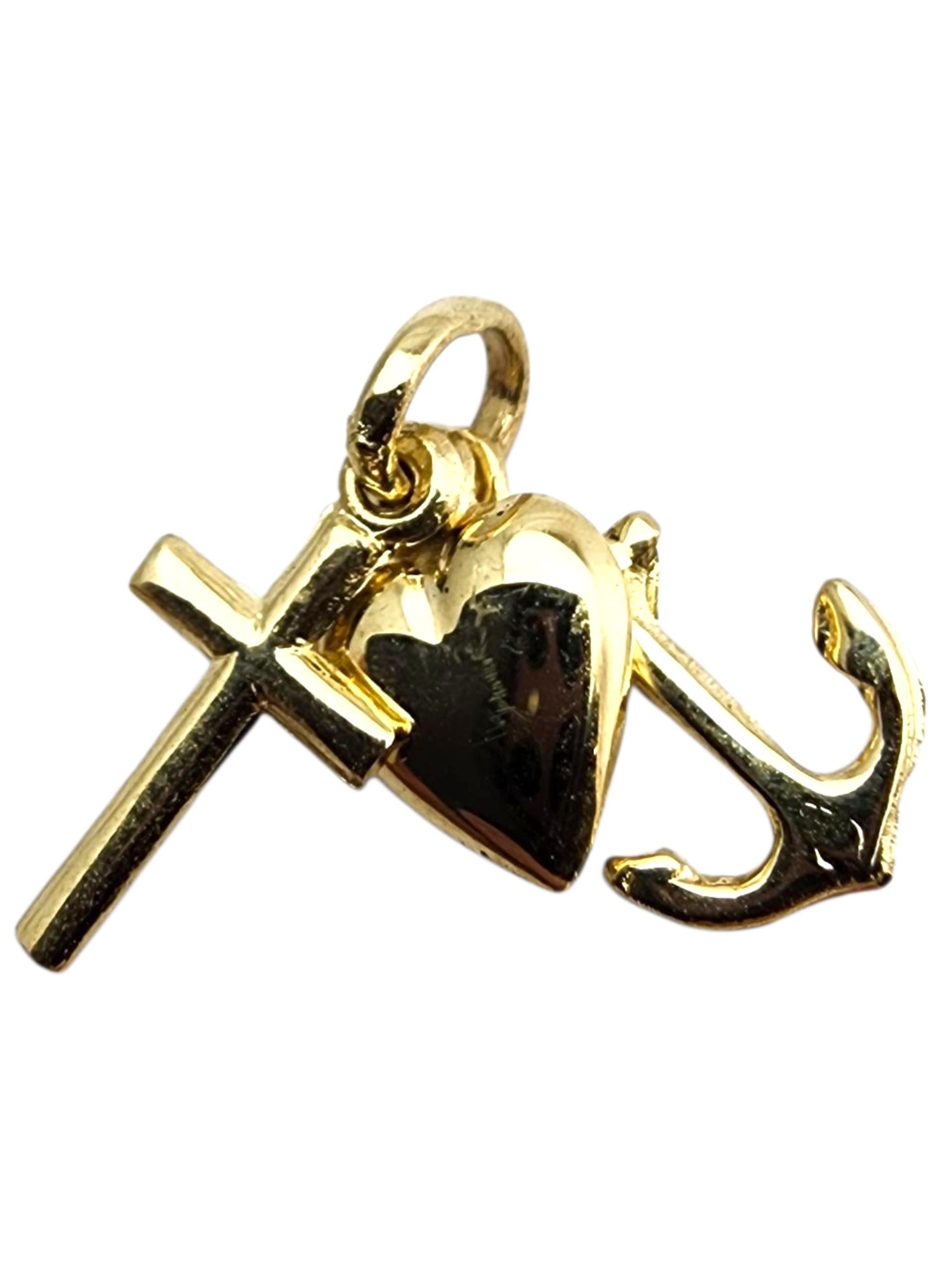 Charm in oro giallo 14 carati Faith, Hope And Love #23694