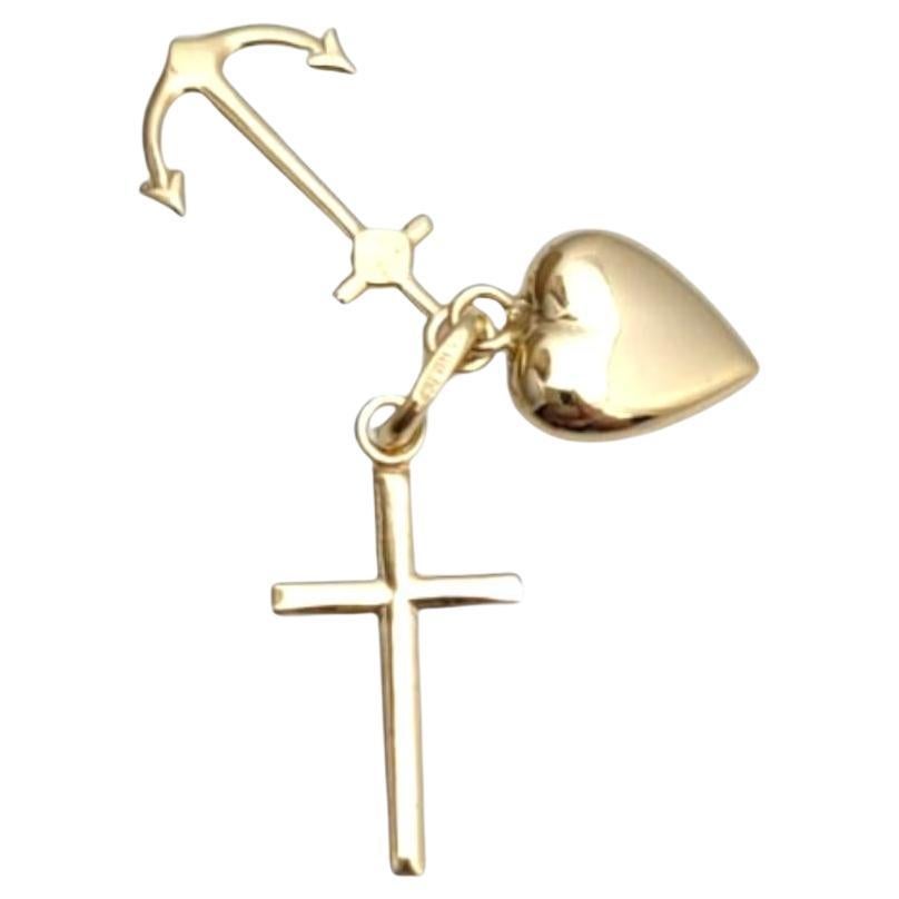14 Karat Yellow Gold Faith, Hope, Charity Pendant #21632