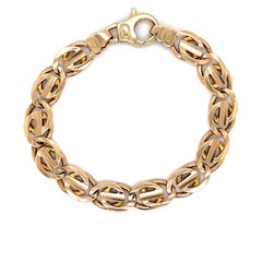 14 Karat Yellow Gold Fancy Anchor Style Link Bracelet