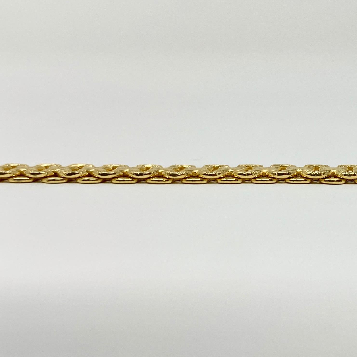Women's 14 Karat Yellow Gold Fancy X Link Bracelet
