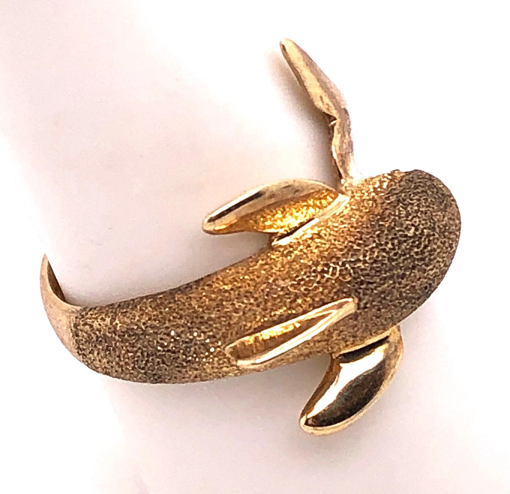 14k gold dolphin ring