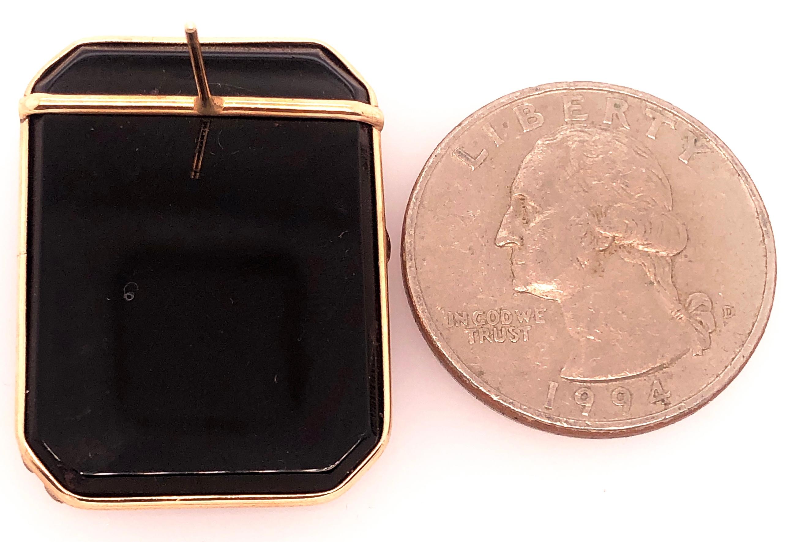 14 Karat Yellow Gold Fashion Onyx Earrings, Modern For Sale 1